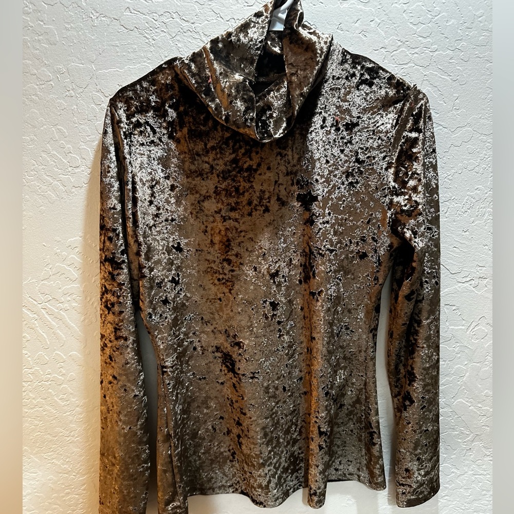 Brown velvet shirt